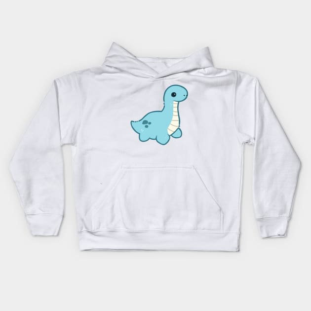 Plesiosaur (Blue) Kids Hoodie by LinnsWorld